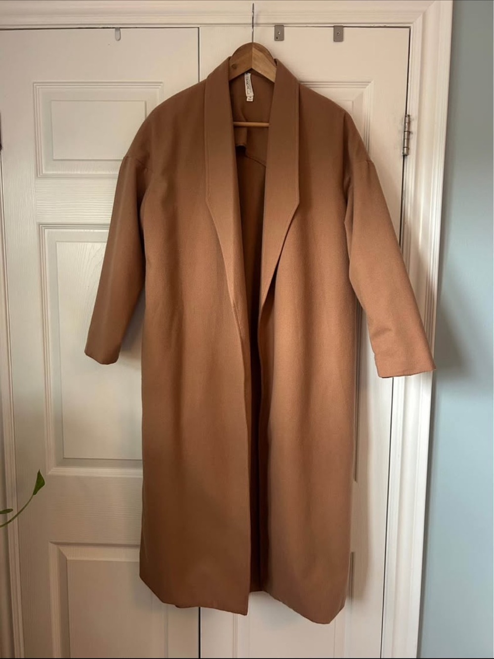 Mural Camel Trench Coat